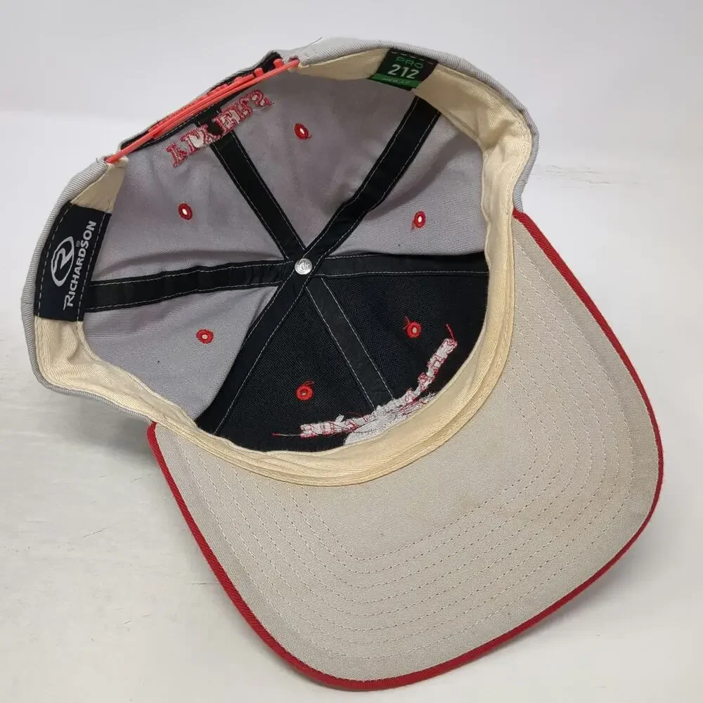Richardson Snapback Hat Gray Red L Chaminade Flyers Baseball Structured Crown